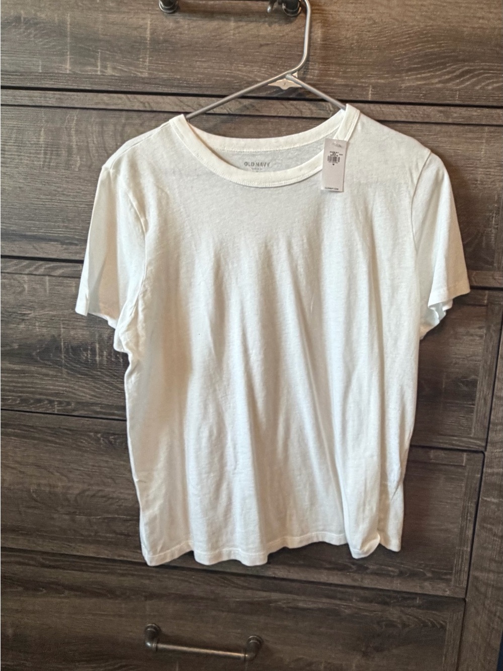 Old Navy Women's White Short-Sleeve Crew Tee